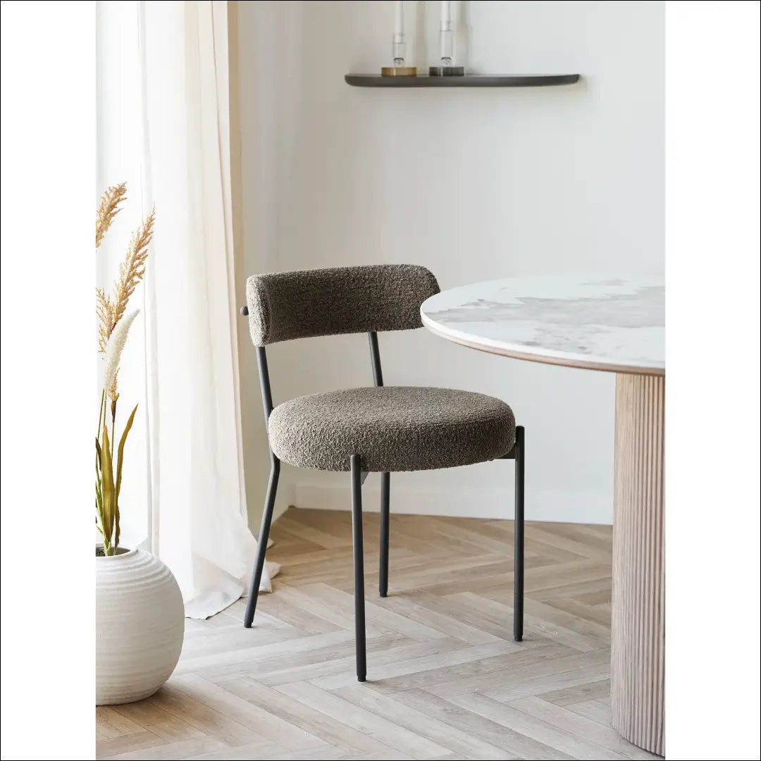 Valgomojo kėdė buklė ruda juodos kojelės RD034 - €87 Save 15% 50-100, __label:Pristatymas 5-14 d.d., Dining chairs,