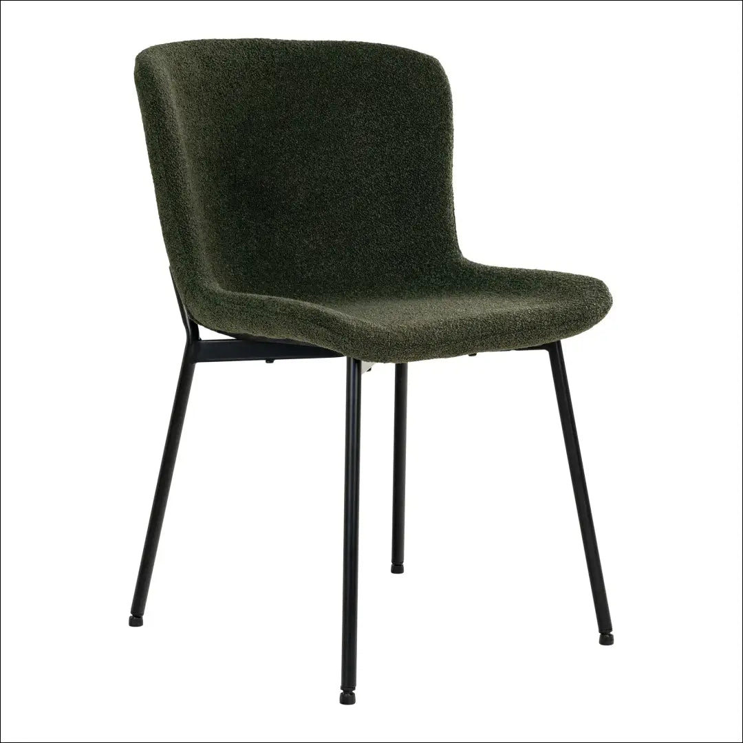 Valgomojo kėdė buklė tamsiai žalia juodos kojelės RD011 - €97 Save 15% 50-100, Dining chairs, nordic, Tamsiai žalia,
