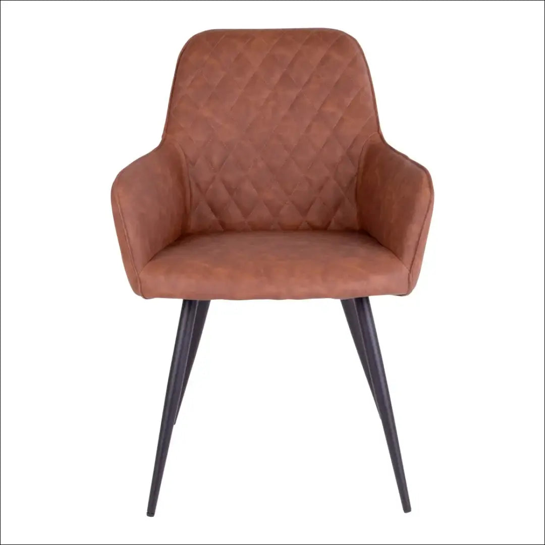 Valgomojo kėdė iš PU vintažinės rudos spalvos su juodomis kojelėmis RD014 - €116 Save 15% 100-200, Dining chairs,