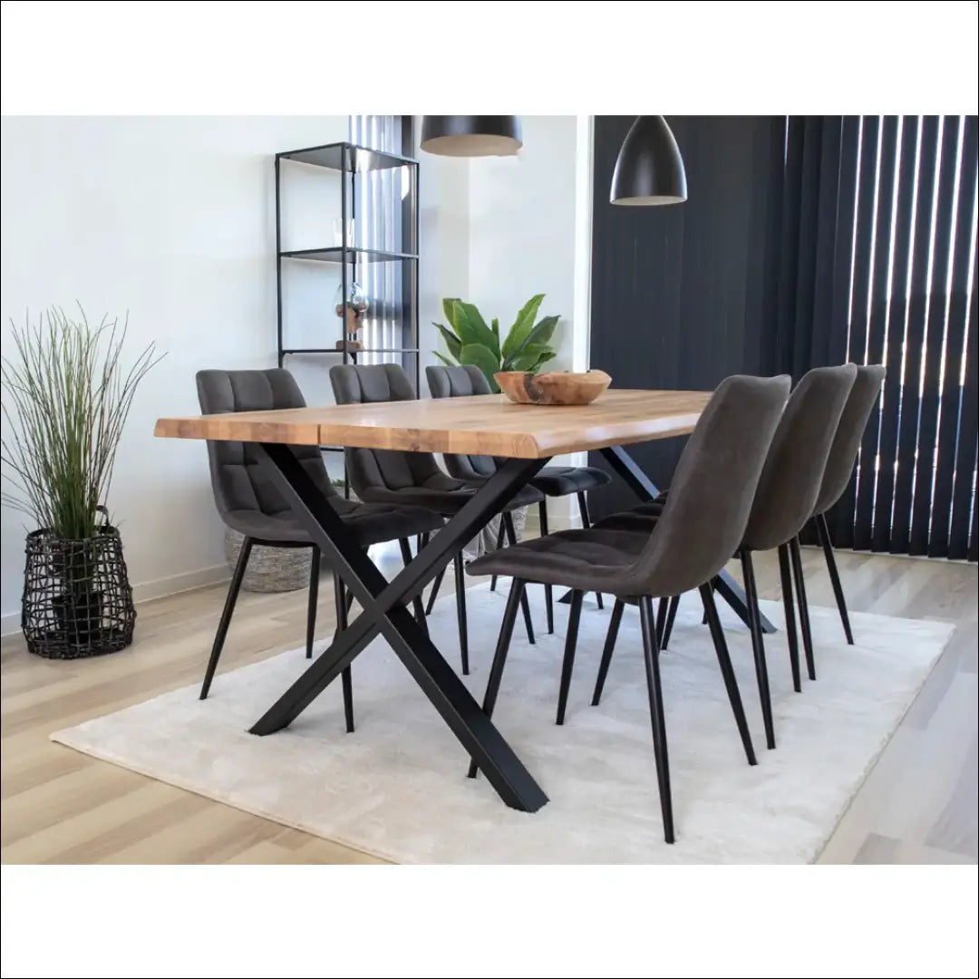 Valgomojo kėdė mikropluošto tamsiai pilka juodos kojelės RD027 - €87 Save 15% 50-100, __label:Pristatymas 5-14 d.d.,