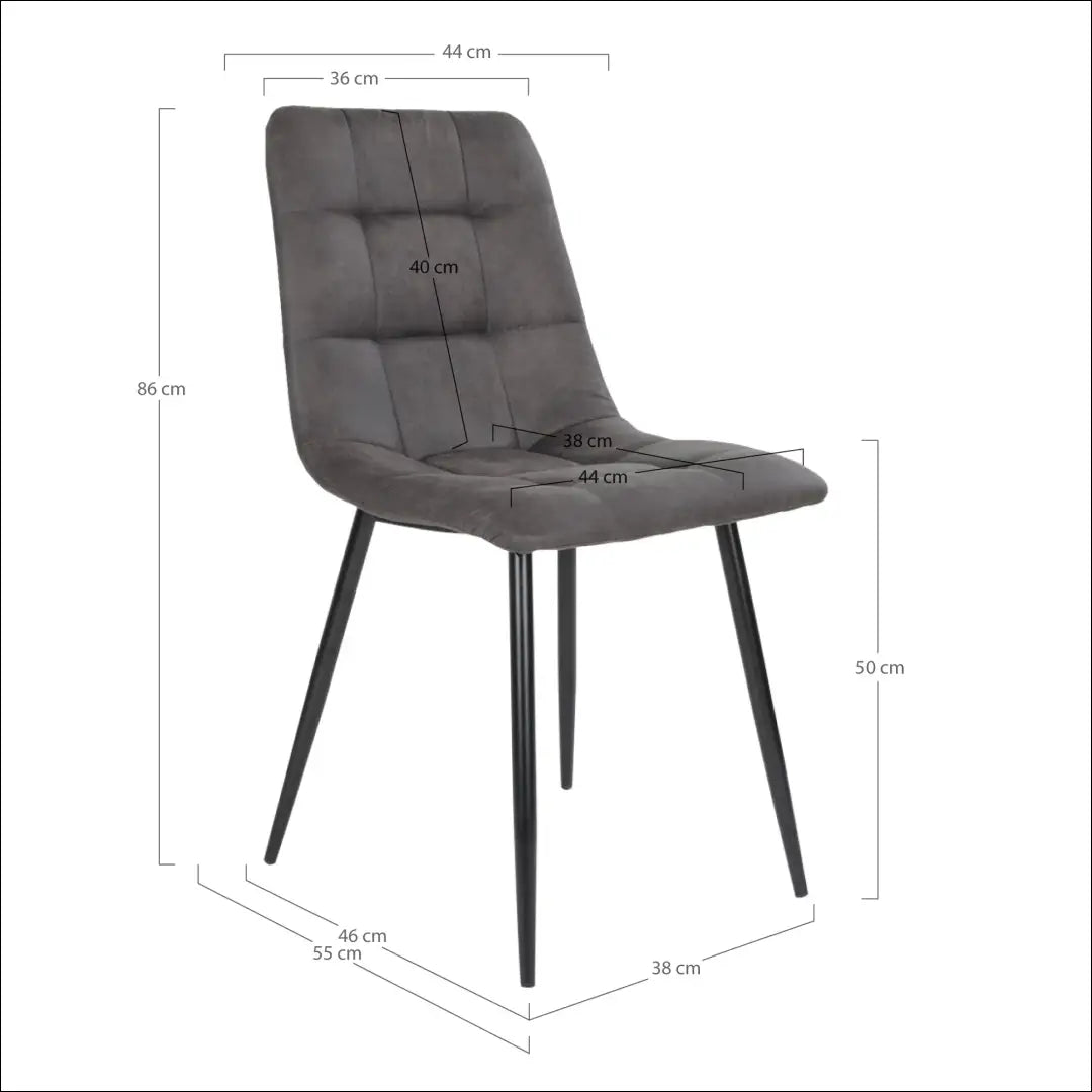 Valgomojo kėdė mikropluošto tamsiai pilka juodos kojelės RD027 - €87 Save 15% 50-100, __label:Pristatymas 5-14 d.d.,