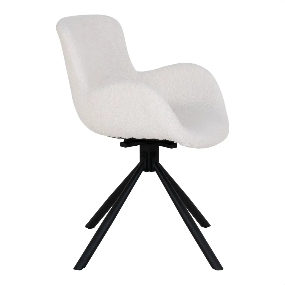 Valgomojo kėdė pasukama buklė rašto balkšva RD023 - €131 Save 15% 100-200, __label:Pristatymas 5-14 d.d., Balkšva,
