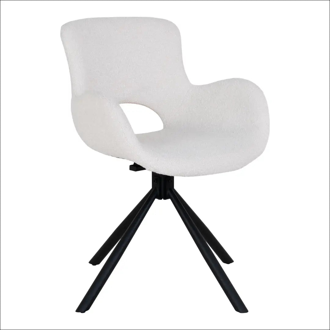Valgomojo kėdė pasukama buklė rašto balkšva RD023 - €131 Save 15% 100-200, Balkšva, Dining chairs, nordic, uzsakomi