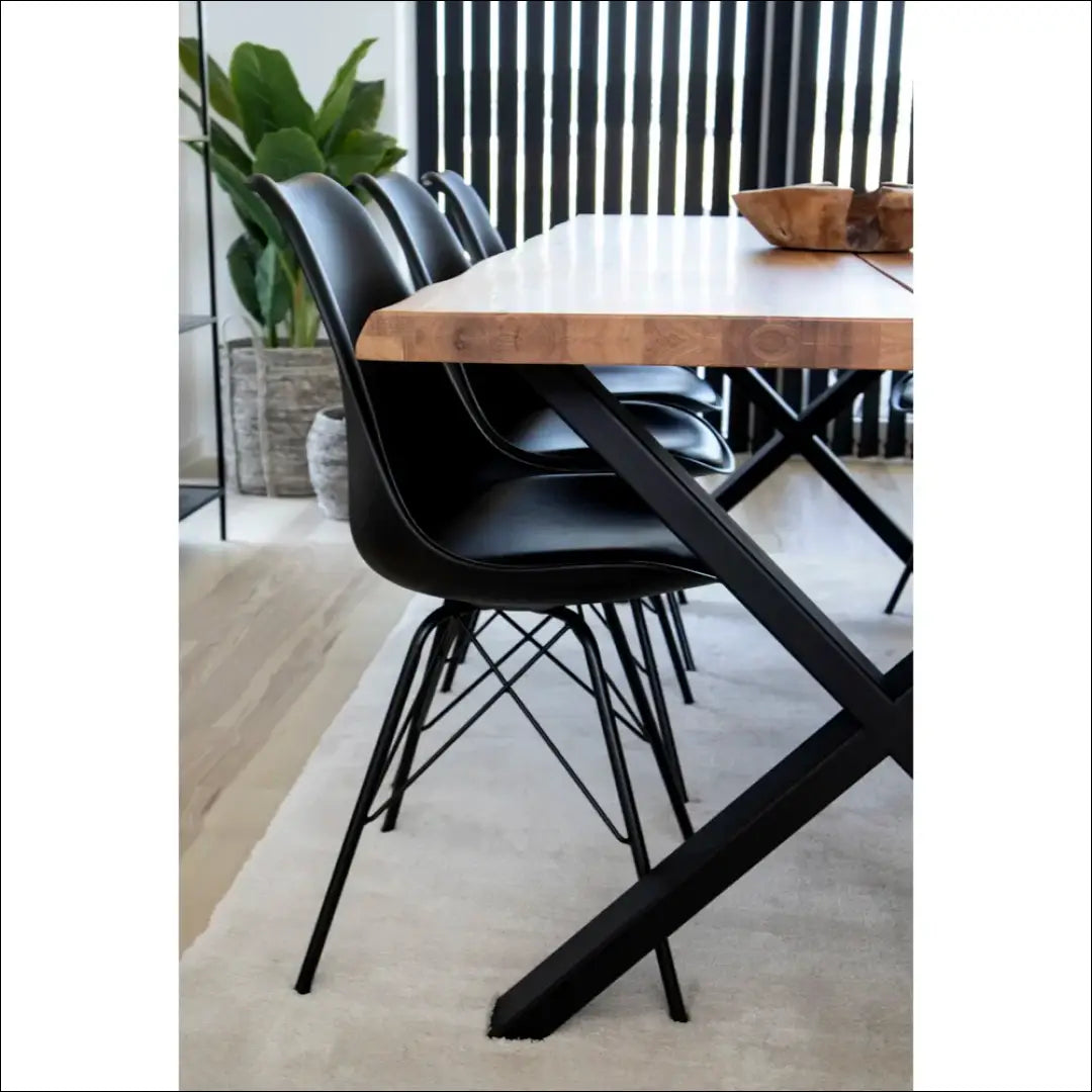 Valgomojo kėdė PU oda juoda juodos kojelės RD001 - €60 Save 10% Dining chairs, Juoda, nordic, under-25, uzsakomi €50