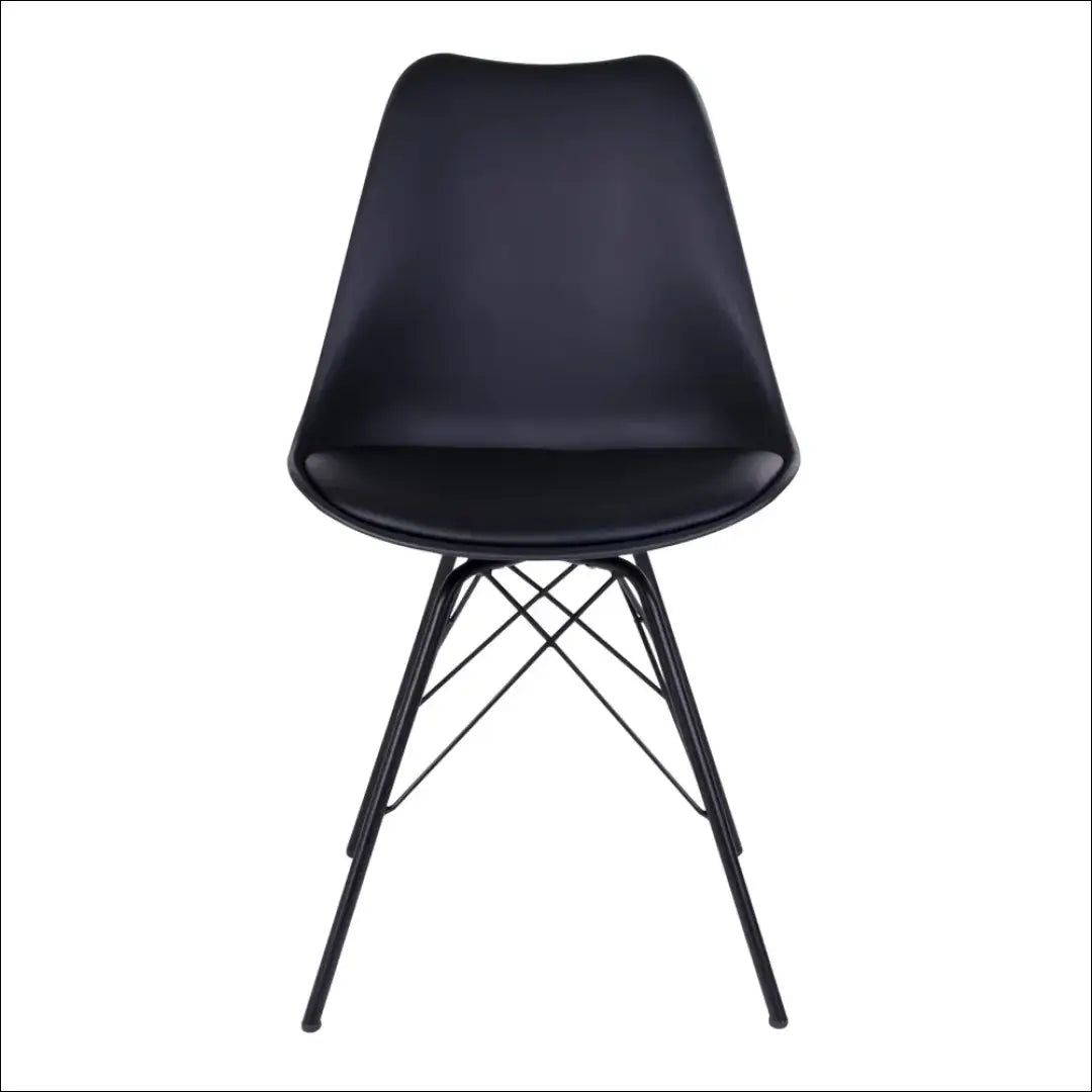 Valgomojo kėdė PU oda juoda juodos kojelės RD001 - €60 Save 10% Dining chairs, Juoda, nordic, under-25, uzsakomi €50