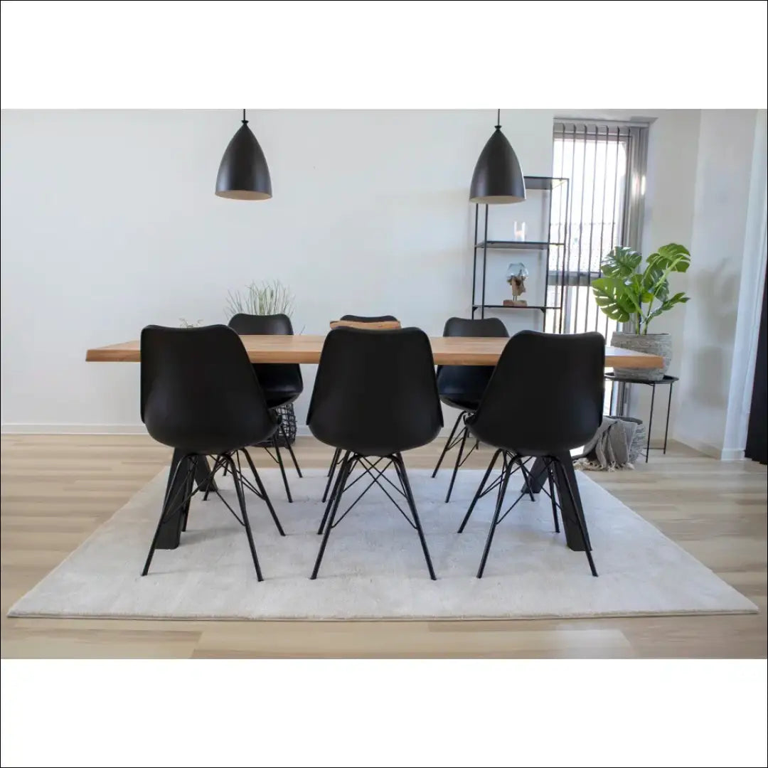 Valgomojo kėdė PU oda juoda juodos kojelės RD001 - €60 Save 10% Dining chairs, Juoda, nordic, under-25, uzsakomi €50