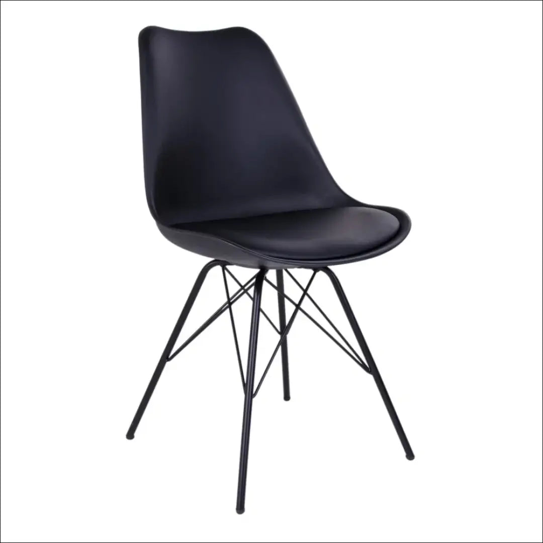 Valgomojo kėdė PU oda juoda juodos kojelės RD001 - €60 Save 10% Dining chairs, Juoda, nordic, under-25, uzsakomi €50
