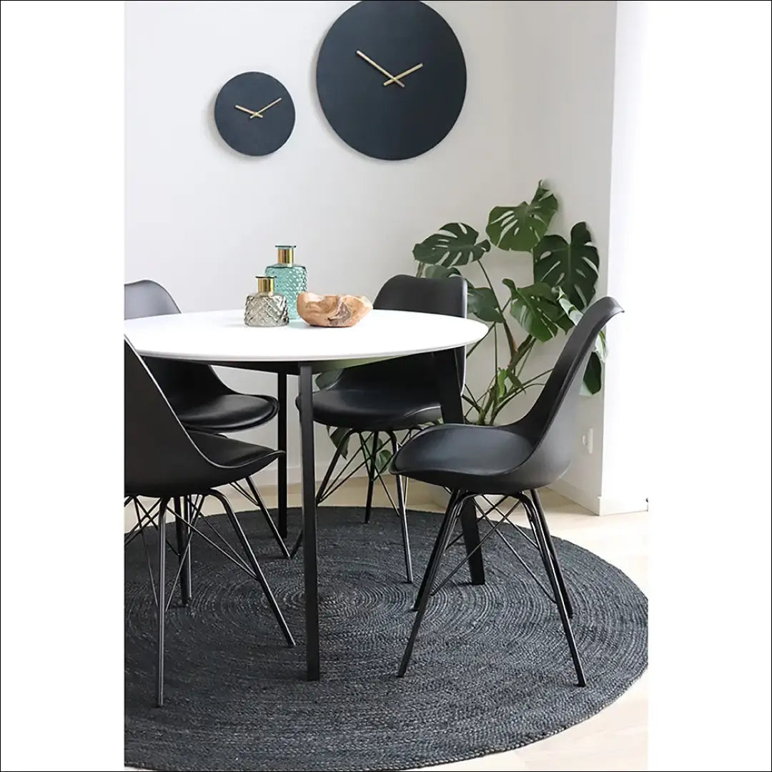 Valgomojo kėdė PU oda juoda juodos kojelės RD001 - €60 Save 10% Dining chairs, Juoda, nordic, under-25, uzsakomi €50