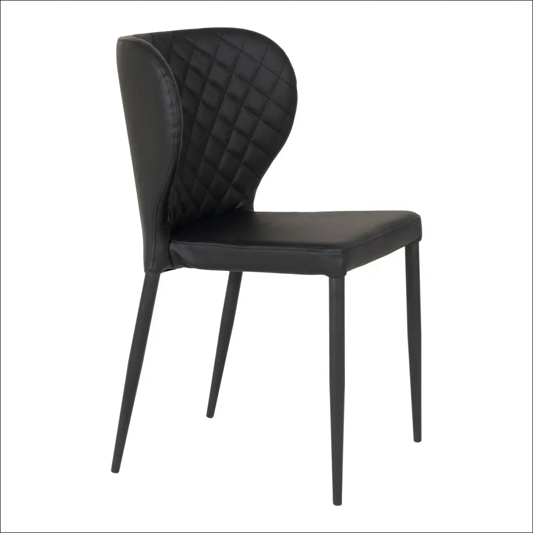 Valgomojo kėdė PU oda juoda juodos kojelės RD047 - €90 Save 15% 50-100, Dining chairs, Juoda, nordic, uzsakomi €50