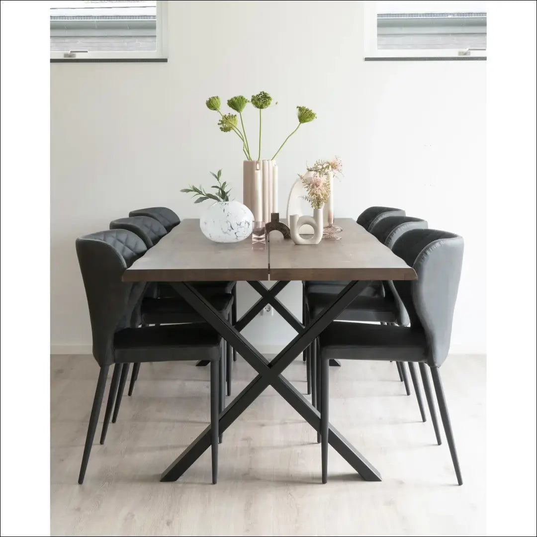 Valgomojo kėdė PU oda juoda juodos kojelės RD047 - €90 Save 15% 50-100, Dining chairs, Juoda, nordic, uzsakomi €50