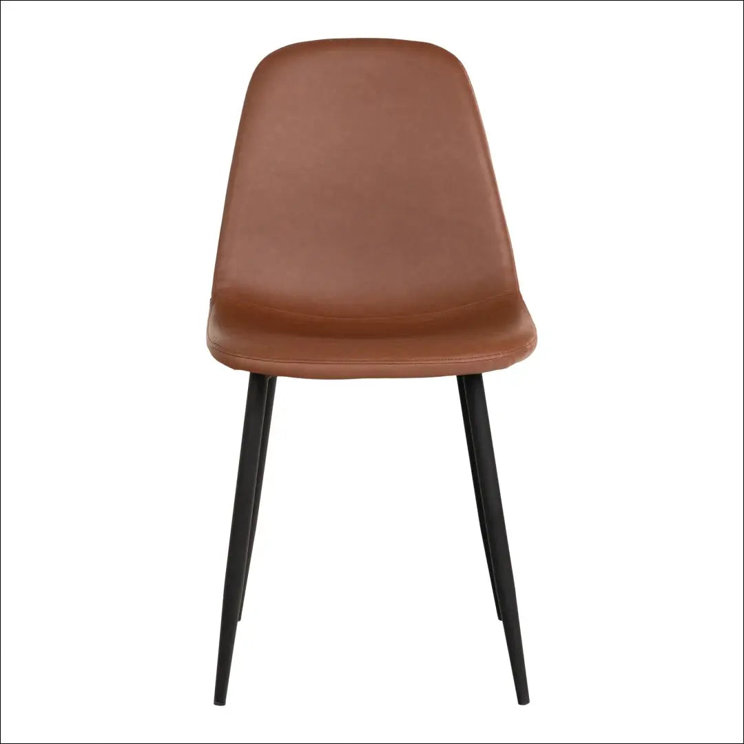 Valgomojo kėdė PU oda šviesiai ruda juodos kojelės RD005 - €70 Save 15% 50-100, Dining chairs, nordic, Ruda, uzsakomi