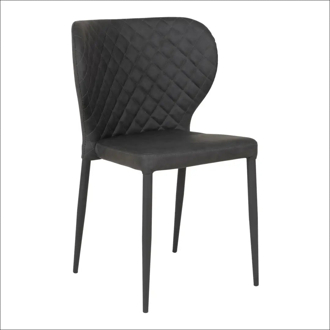 Valgomojo kėdė PU oda tamsiai pilka juodos kojelės RD046 - €90 Save 15% 50-100, Dining chairs, nordic, Pilka, uzsakomi