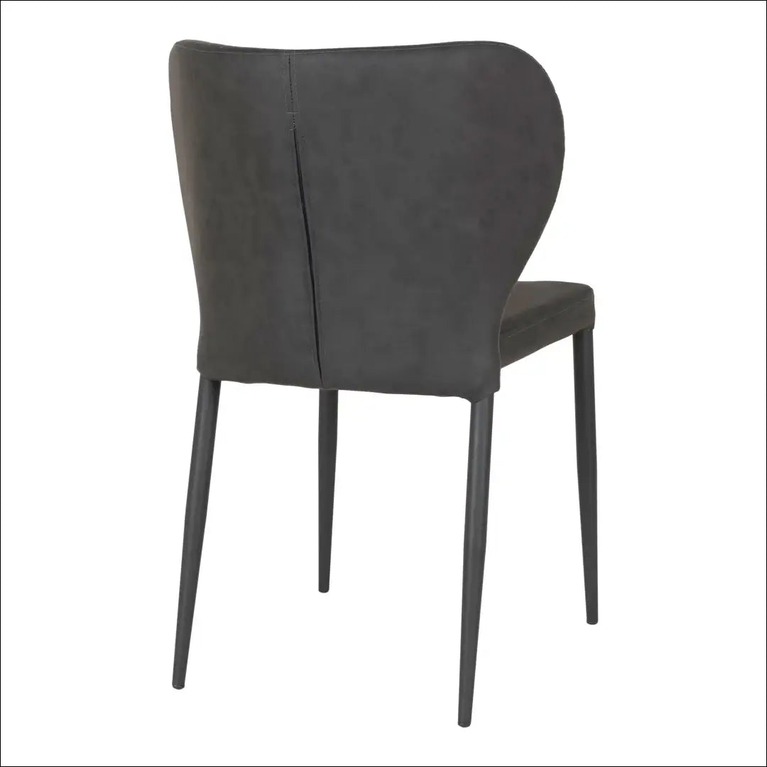 Valgomojo kėdė PU oda tamsiai pilka juodos kojelės RD046 - €90 Save 15% 50-100, Dining chairs, nordic, Pilka, uzsakomi