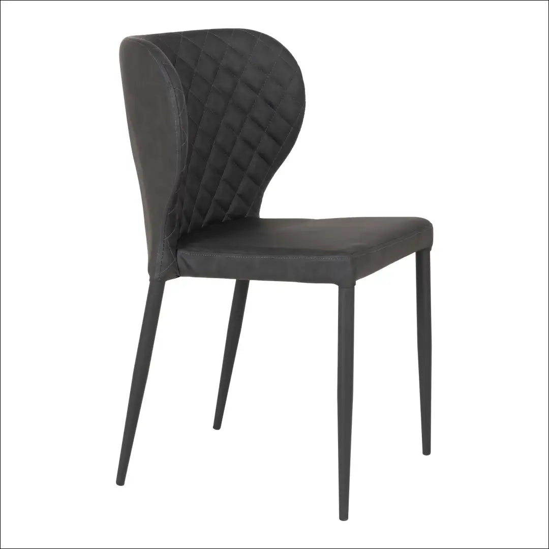 Valgomojo kėdė PU oda tamsiai pilka juodos kojelės RD046 - €90 Save 15% 50-100, Dining chairs, nordic, Pilka, uzsakomi