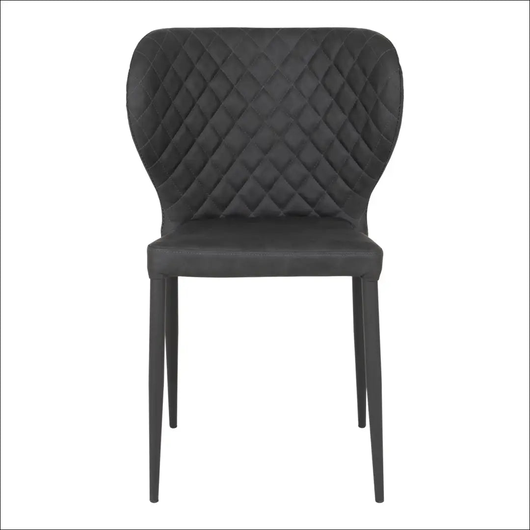 Valgomojo kėdė PU oda tamsiai pilka juodos kojelės RD046 - €90 Save 15% 50-100, Dining chairs, nordic, Pilka, uzsakomi