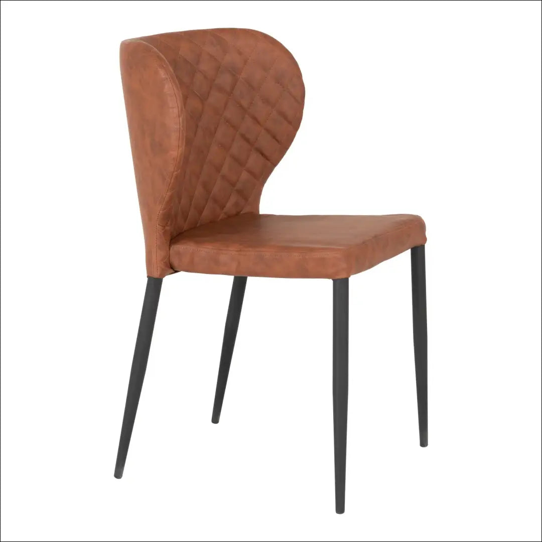 Valgomojo kėdė PU oda vintažinės rudos spalvos juodos kojelės RD045 - €109 Save 15% 100-200, Dining chairs, nordic,