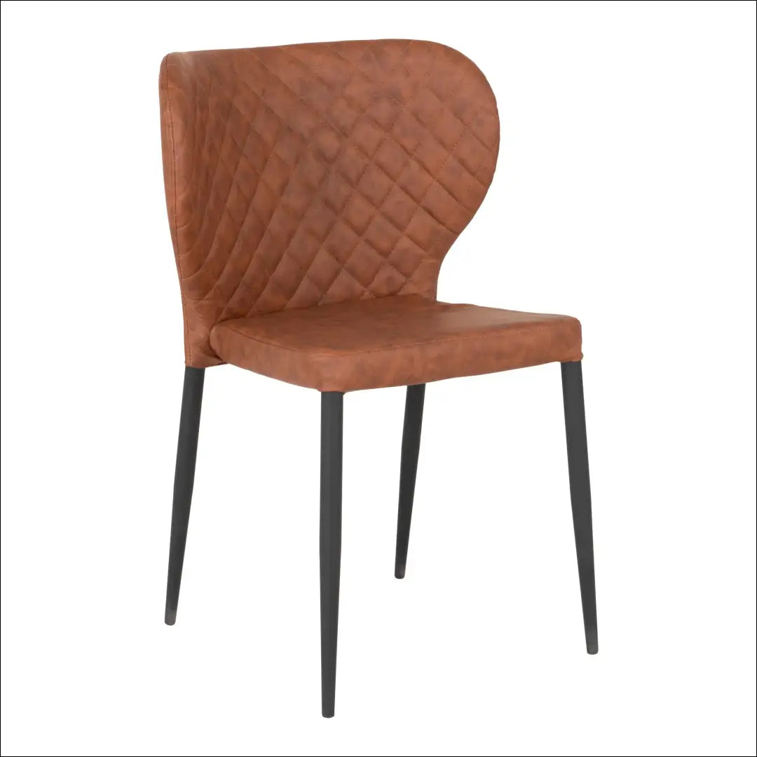 Valgomojo kėdė PU oda vintažinės rudos spalvos juodos kojelės RD045 - €109 Save 15% 100-200, Dining chairs, nordic,