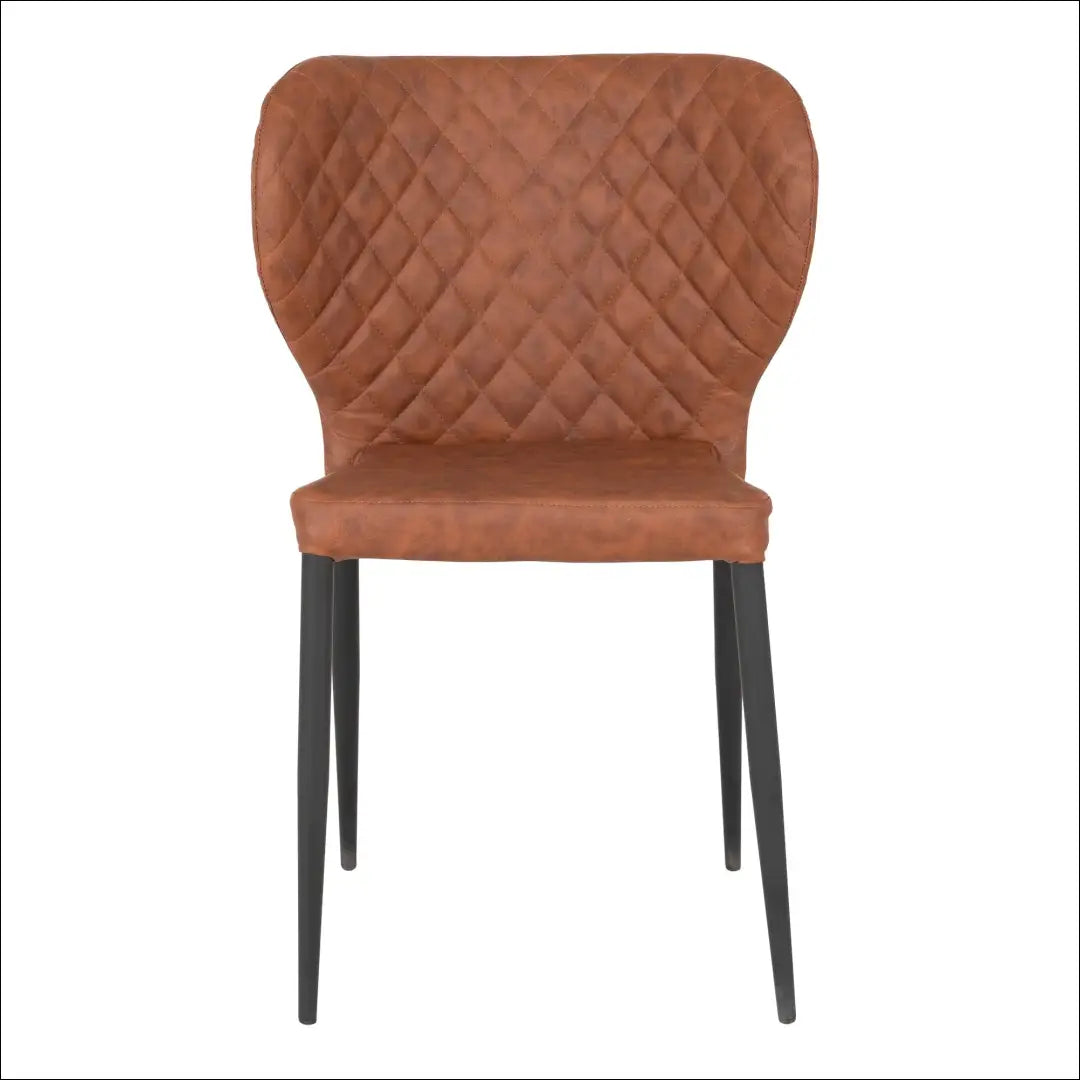 Valgomojo kėdė PU oda vintažinės rudos spalvos juodos kojelės RD045 - €109 Save 15% 100-200, Dining chairs, nordic,