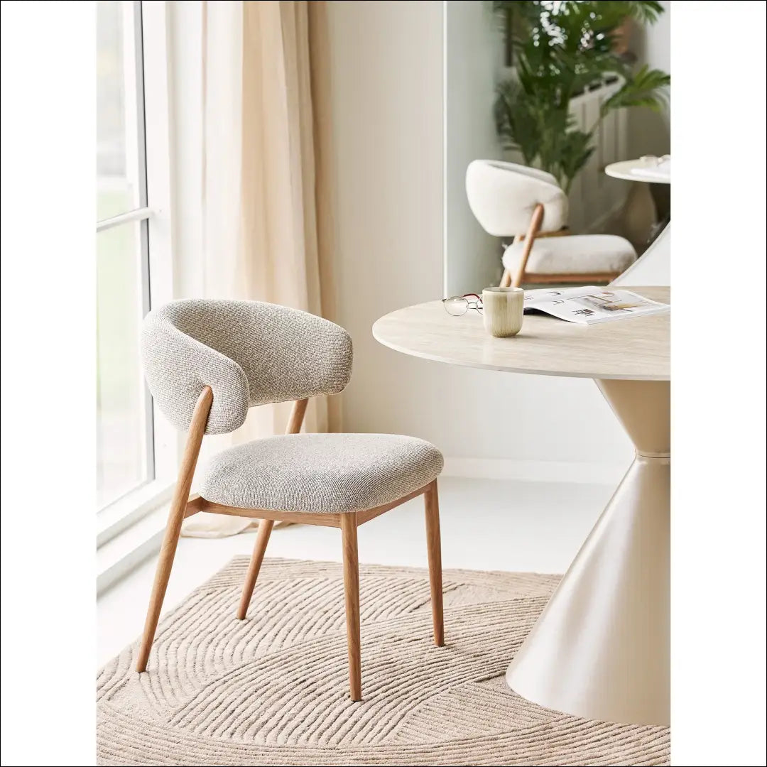 Valgomojo kėdė smėlio spalvos medžio imitacijos kojelės natūrali RD089 - €145 Save 15% 100-200, Dining chairs, nordic,