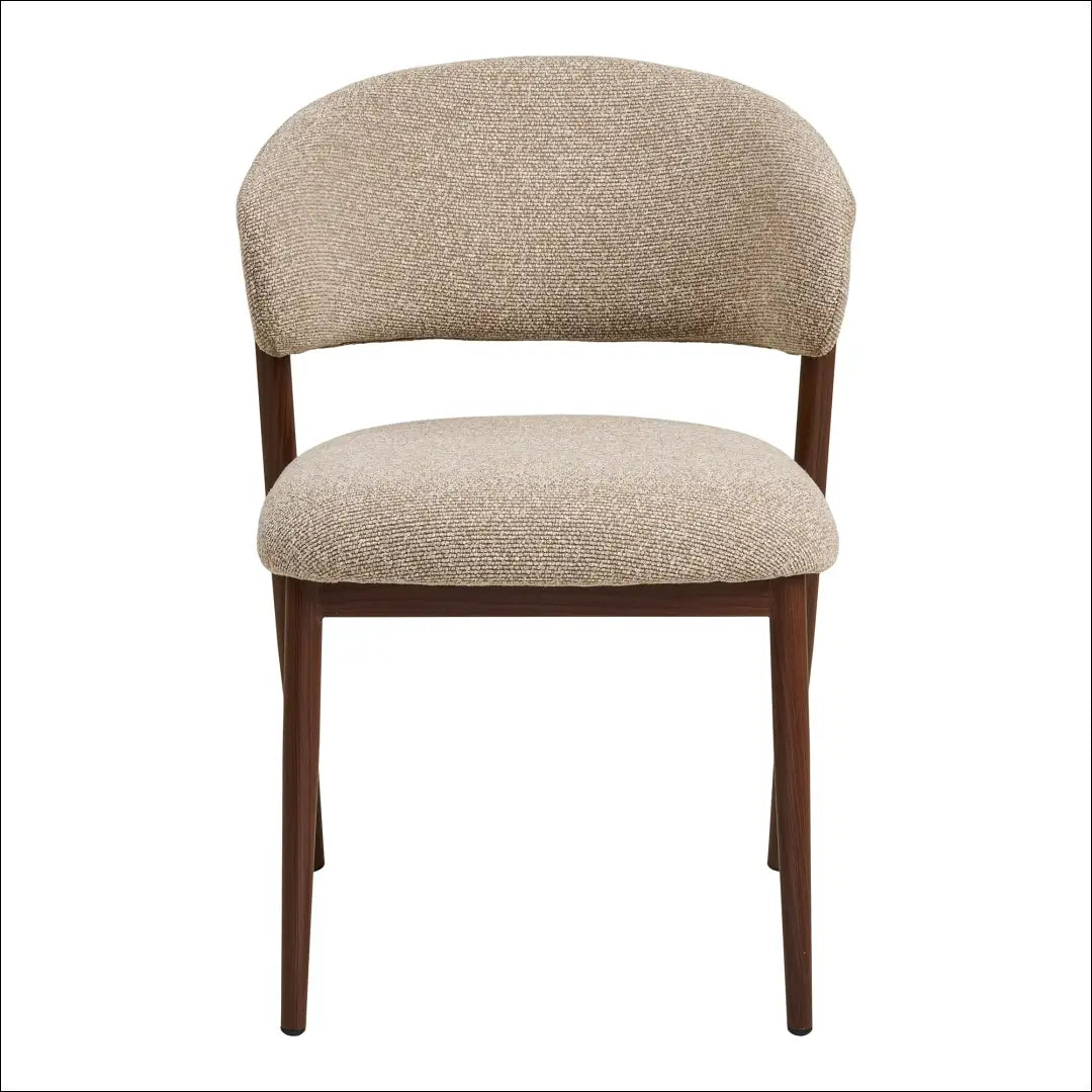 Valgomojo kėdė smėlio spalvos medžio imitacijos kojelės tamsiai ruda RD090 - €145 Save 15% 100-200, Dining chairs,