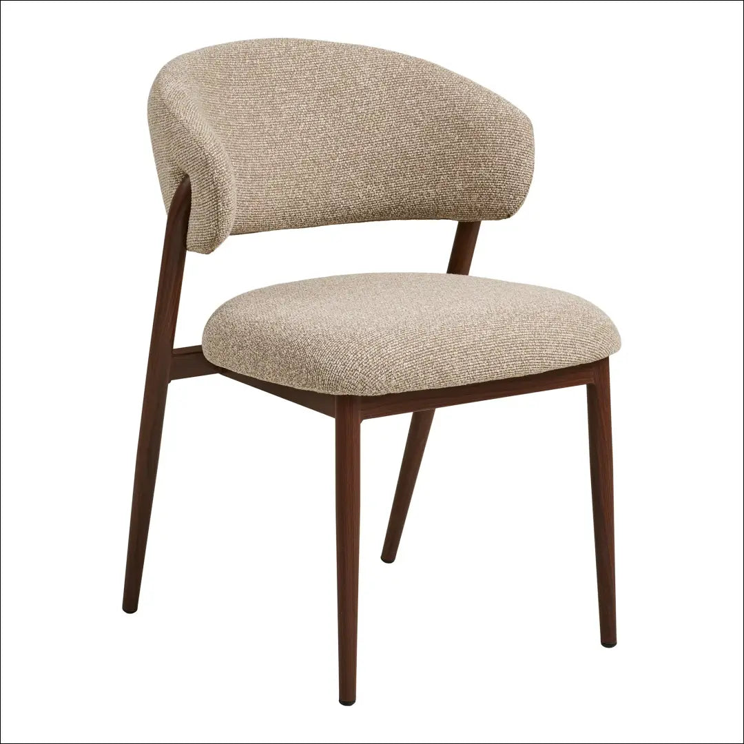 Valgomojo kėdė smėlio spalvos medžio imitacijos kojelės tamsiai ruda RD090 - €145 Save 15% 100-200, Dining chairs,