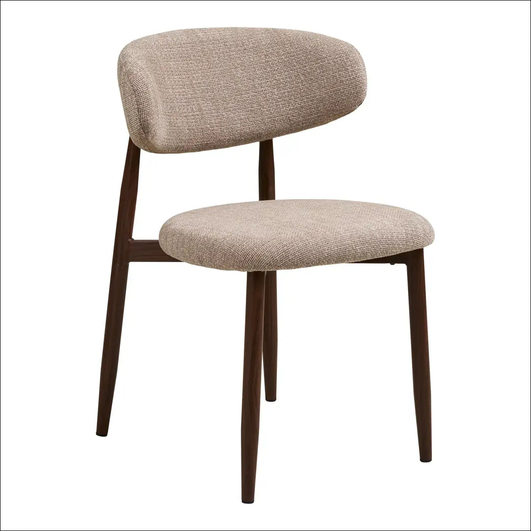 Valgomojo kėdė smėlio spalvos medžio imitacijos kojos riešuto RD086 - €133 Save 15% 100-200, Dining chairs, nordic,