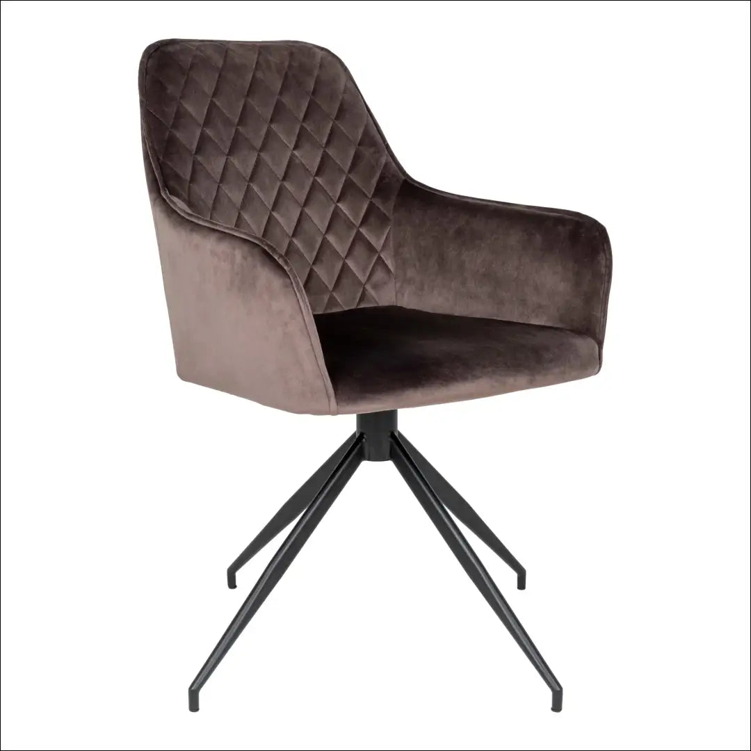 Valgomojo kėdė su pasukama rankena aksomas grybo formos juodos kojelės RD022 - €160 Save 15% 100-200, Dining chairs,