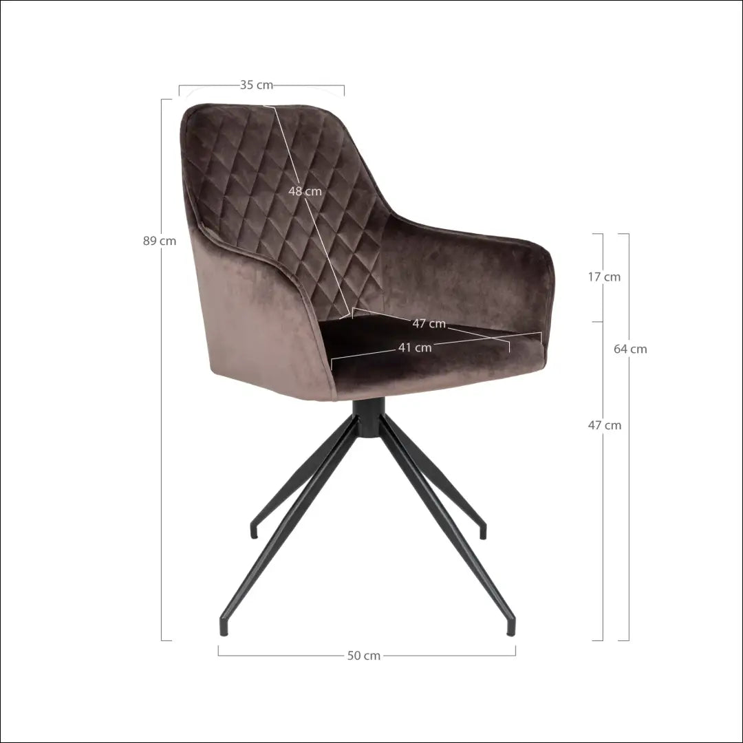 Valgomojo kėdė su pasukama rankena aksomas grybo formos juodos kojelės RD022 - €160 Save 15% 100-200,