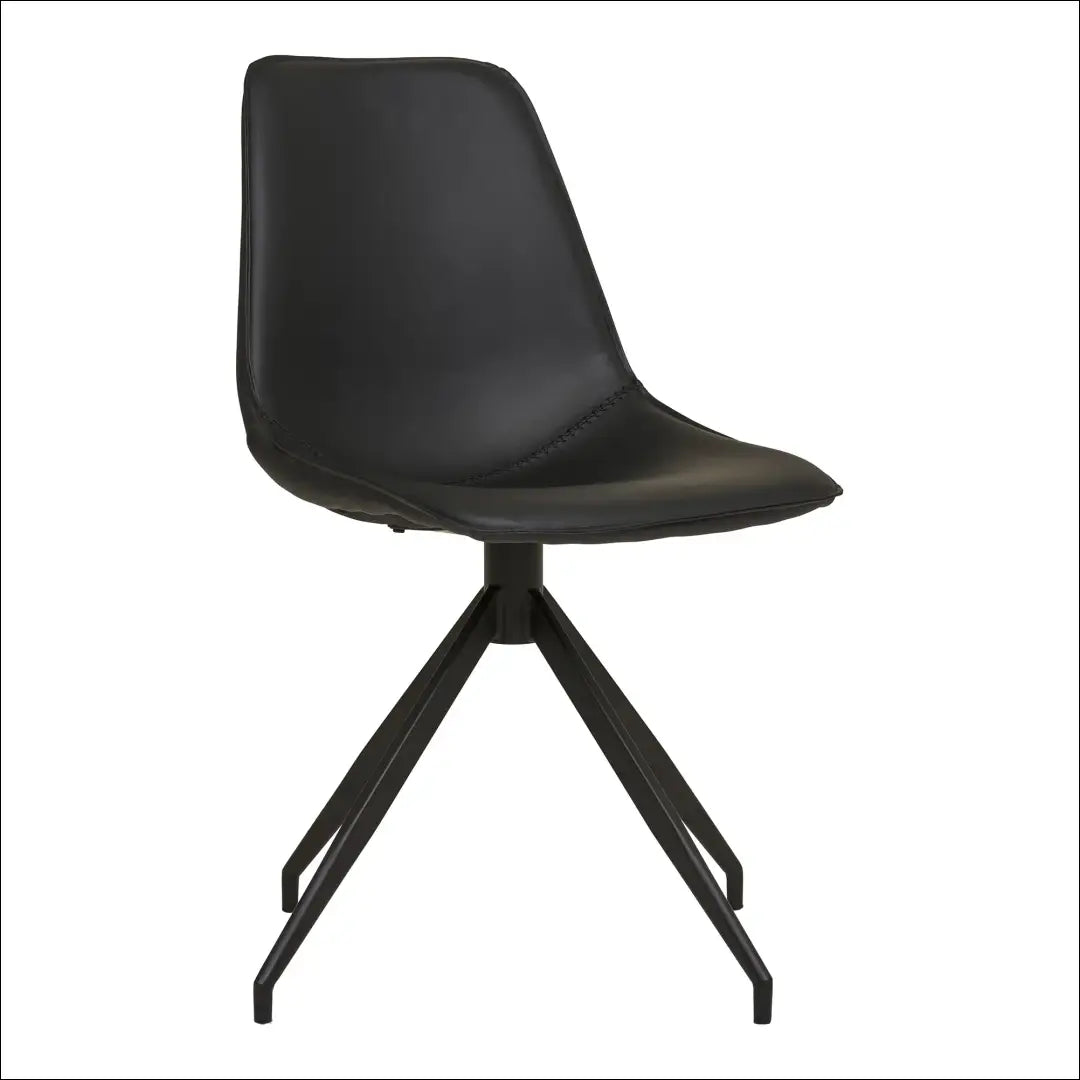 Valgomojo kėdė su pasukama rankena PU juoda juodos kojelės RD040 - €131 Save 15% 100-200, Dining chairs, Juoda, nordic,