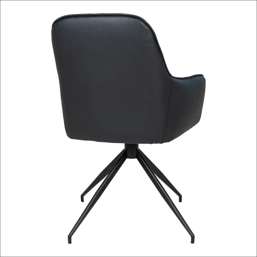 Valgomojo kėdė su pasukama rankena PU oda juoda juodos kojelės RD021 - €160 Save 15% 100-200, __label:Pristatymas 5-14