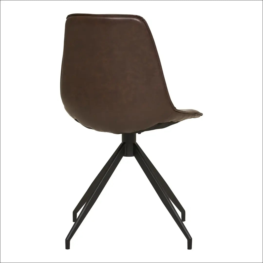Valgomojo kėdė su pasukama rankena PU oda tamsiai ruda juodos kojelės RD038 - €131 Save 15% 100-200,
