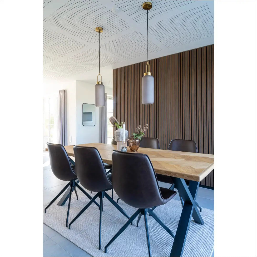 Valgomojo kėdė su pasukama rankena PU oda tamsiai ruda juodos kojelės RD038 - €131 Save 15% 100-200,