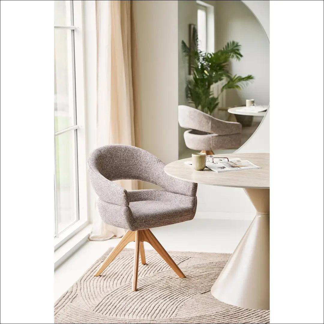 Valgomojo kėdė su pasukama rankena ruda natūralaus ąžuolo kojos RD071 - €218 Save 15% Dining chairs, nordic, over-200,