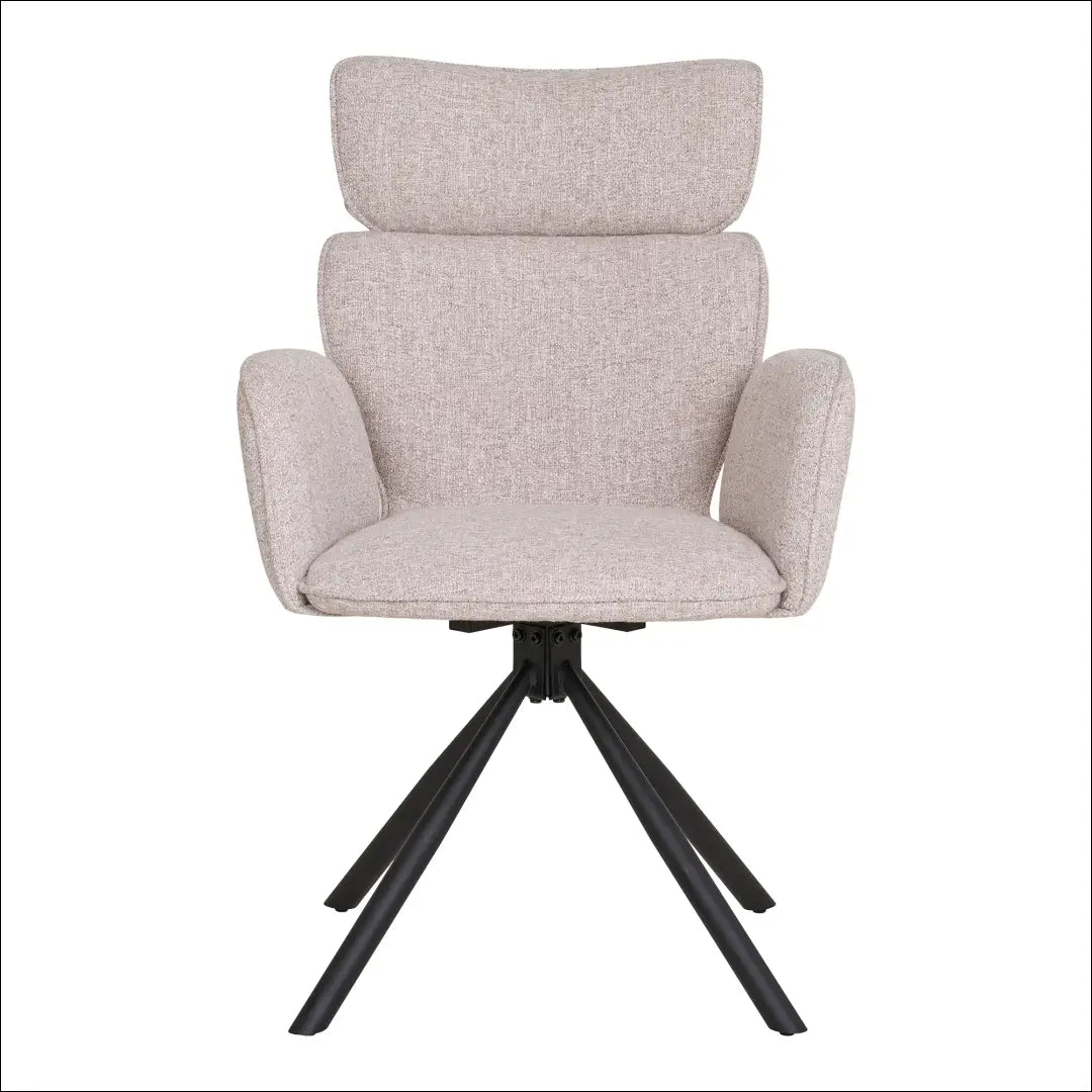 Valgomojo kėdė su pasukama rankena smėlio spalvos juodos kojelės RD068 - €160 Save 15% 100-200, Dining chairs, nordic,