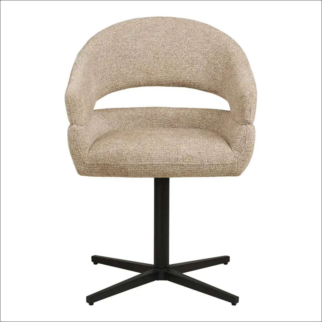 Valgomojo kėdė su pasukama rankena smėlio spalvos juodos kojelės RD074 - €194 Save 15% 100-200, Dining chairs, nordic,