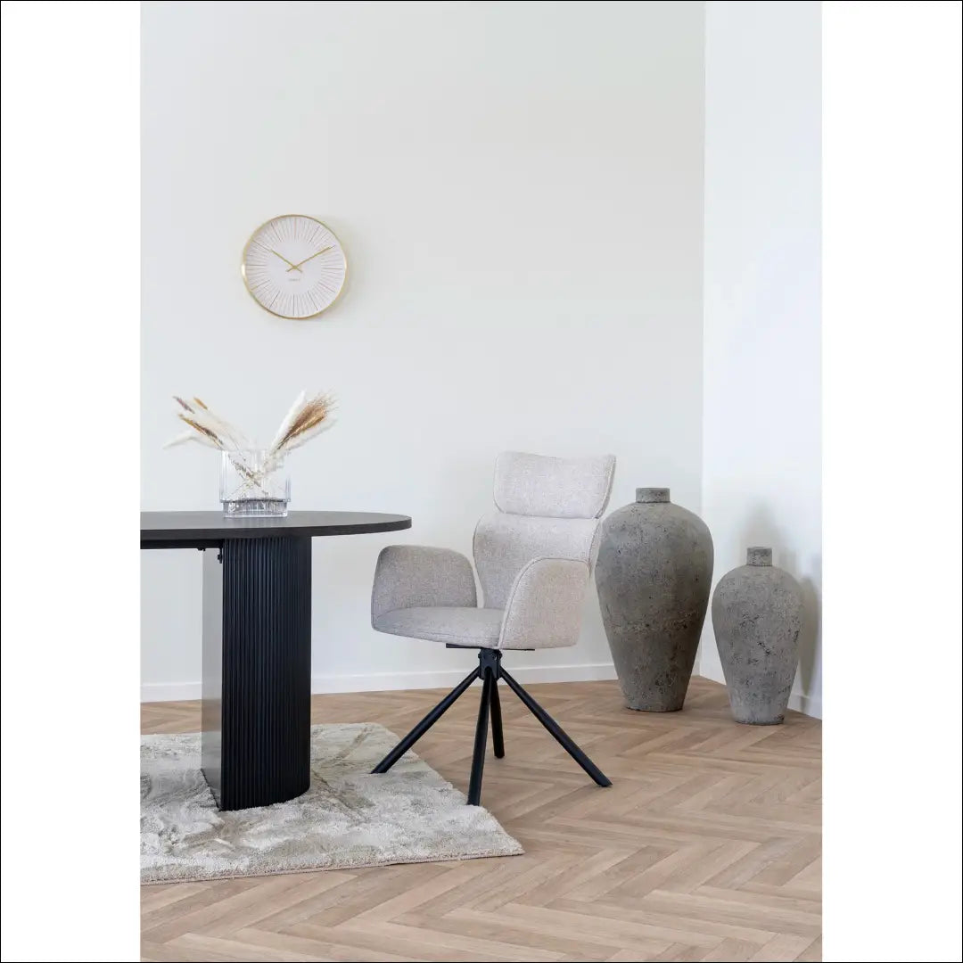 Valgomojo kėdė su pasukama rankena smėlio spalvos juodos kojelės RD068 - €160 Save 15% 100-200, Dining chairs, nordic,