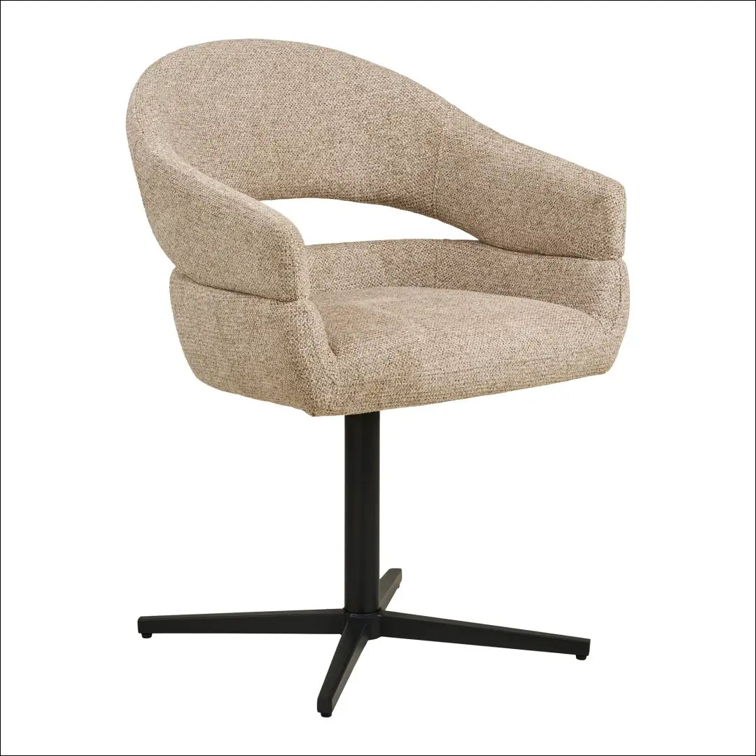 Valgomojo kėdė su pasukama rankena smėlio spalvos juodos kojelės RD074 - €194 Save 15% 100-200, Dining chairs, nordic,