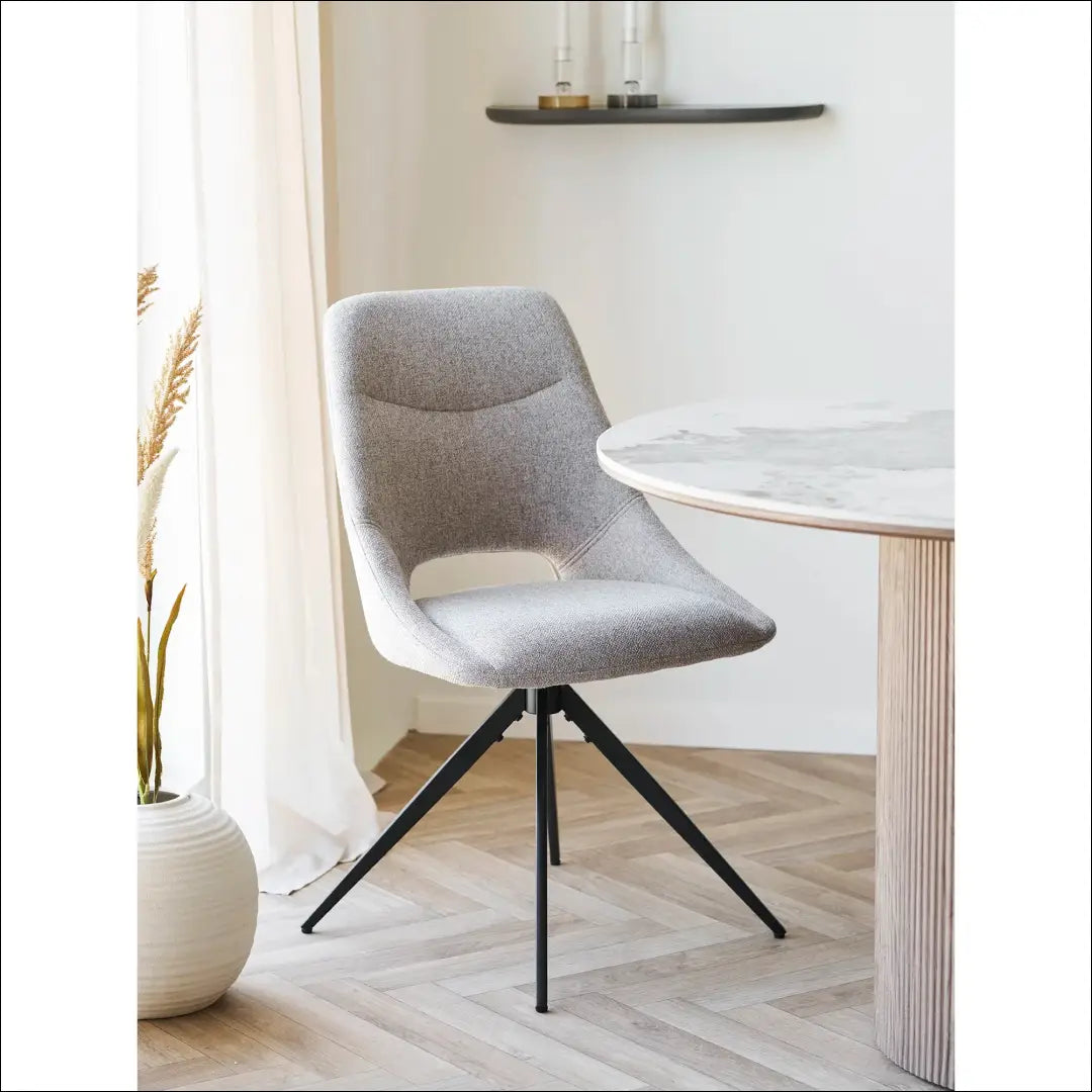 Valgomojo kėdė su pasukama rankena smėlio spalvos juodos kojelės RD084 - €114 Save 15% 100-200, Dining chairs, nordic,