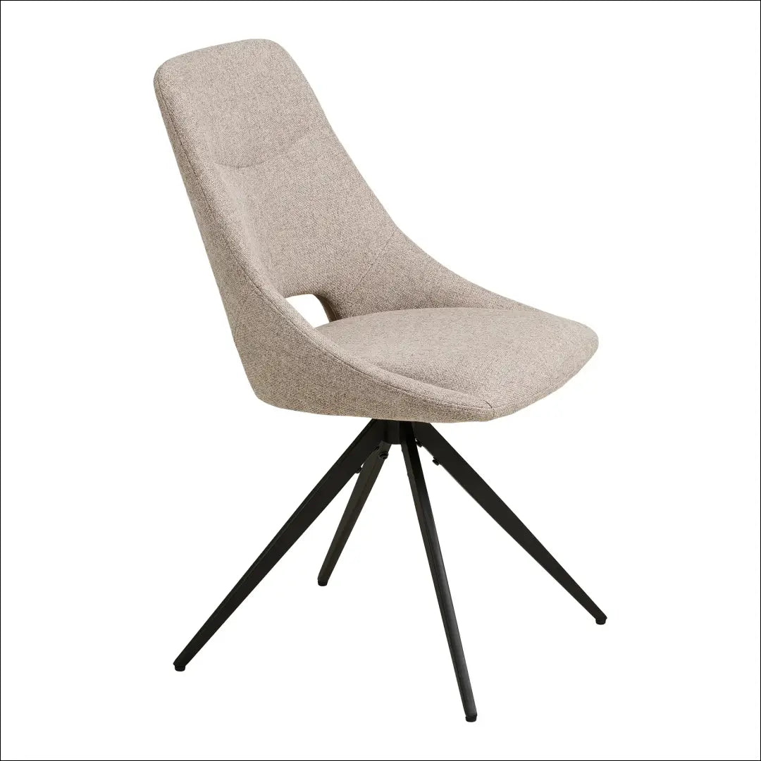 Valgomojo kėdė su pasukama rankena smėlio spalvos juodos kojelės RD084 - €114 Save 15% 100-200, Dining chairs, nordic,
