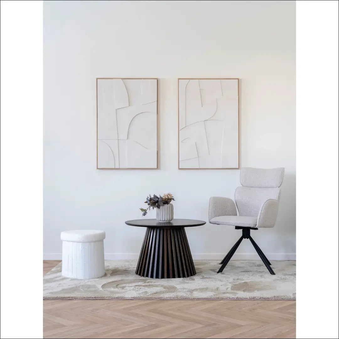 Valgomojo kėdė su pasukama rankena smėlio spalvos juodos kojelės RD068 - €160 Save 15% 100-200, Dining chairs, nordic,