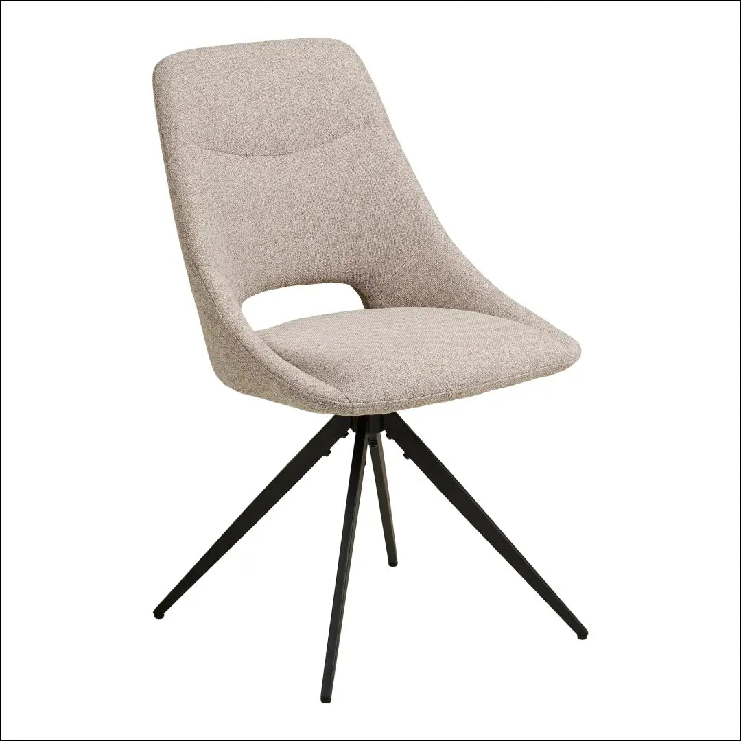 Valgomojo kėdė su pasukama rankena smėlio spalvos juodos kojelės RD084 - €114 Save 15% 100-200, Dining chairs, nordic,