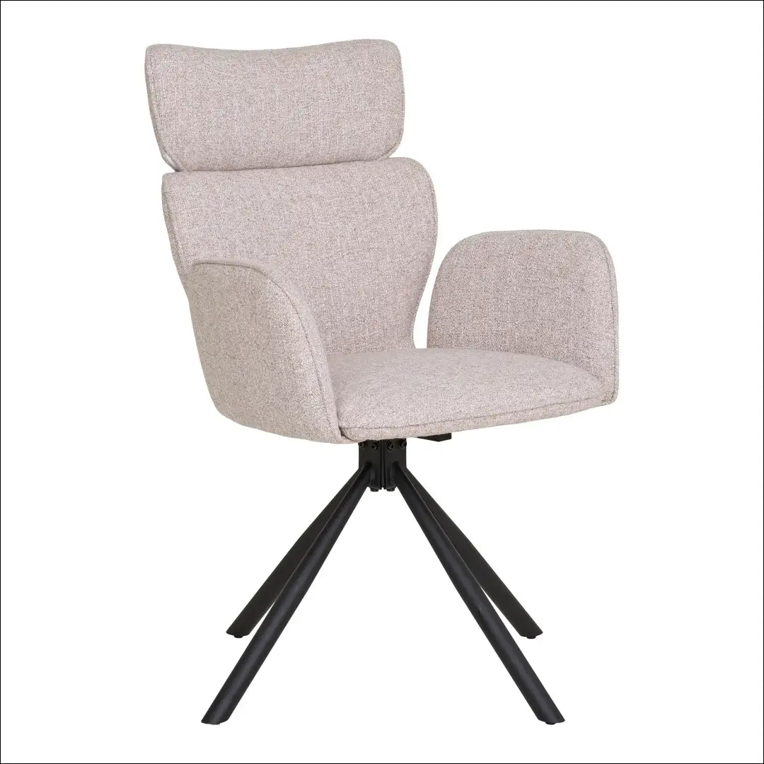 Valgomojo kėdė su pasukama rankena smėlio spalvos juodos kojelės RD068 - €160 Save 15% 100-200, Dining chairs, nordic,