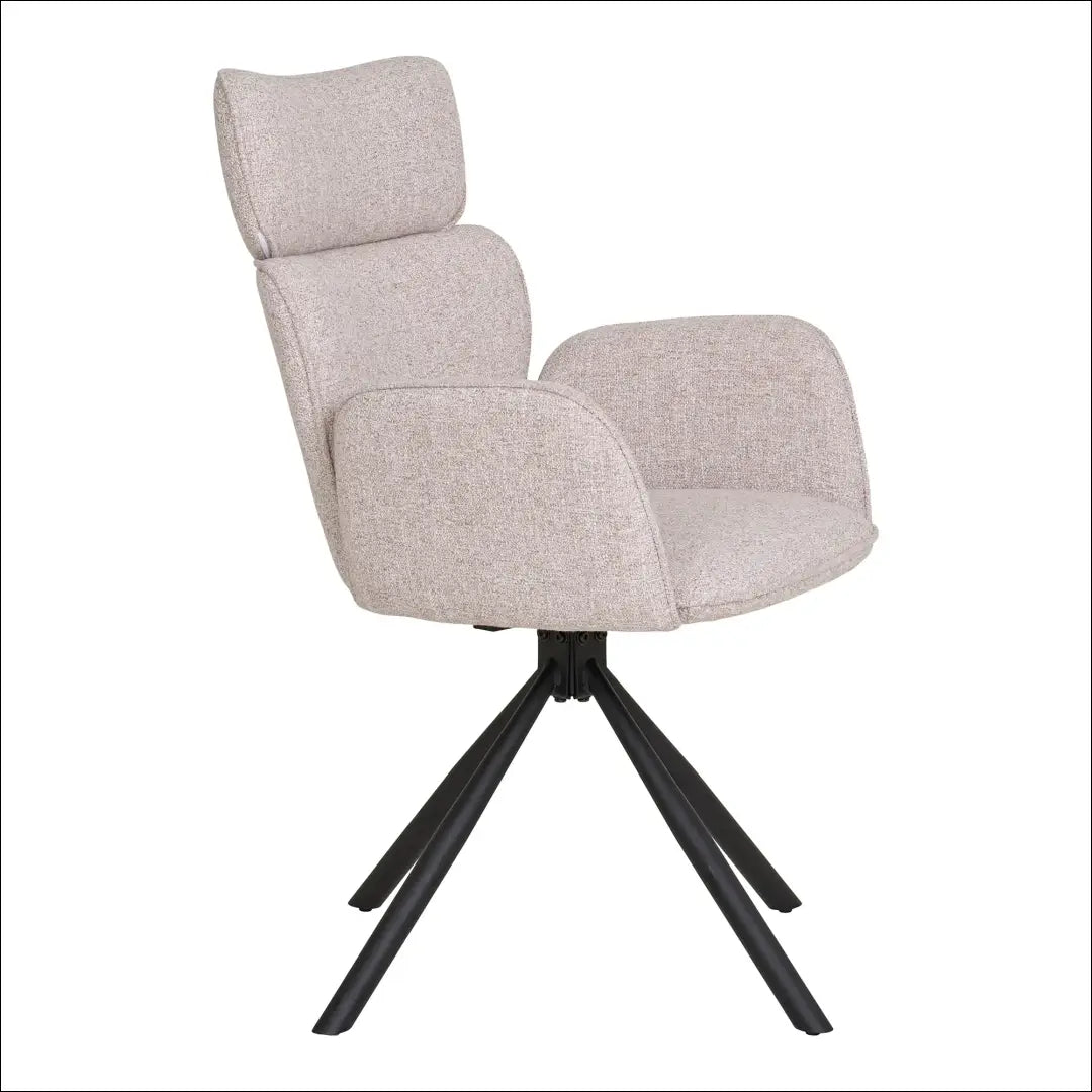 Valgomojo kėdė su pasukama rankena smėlio spalvos juodos kojelės RD068 - €160 Save 15% 100-200, Dining chairs, nordic,