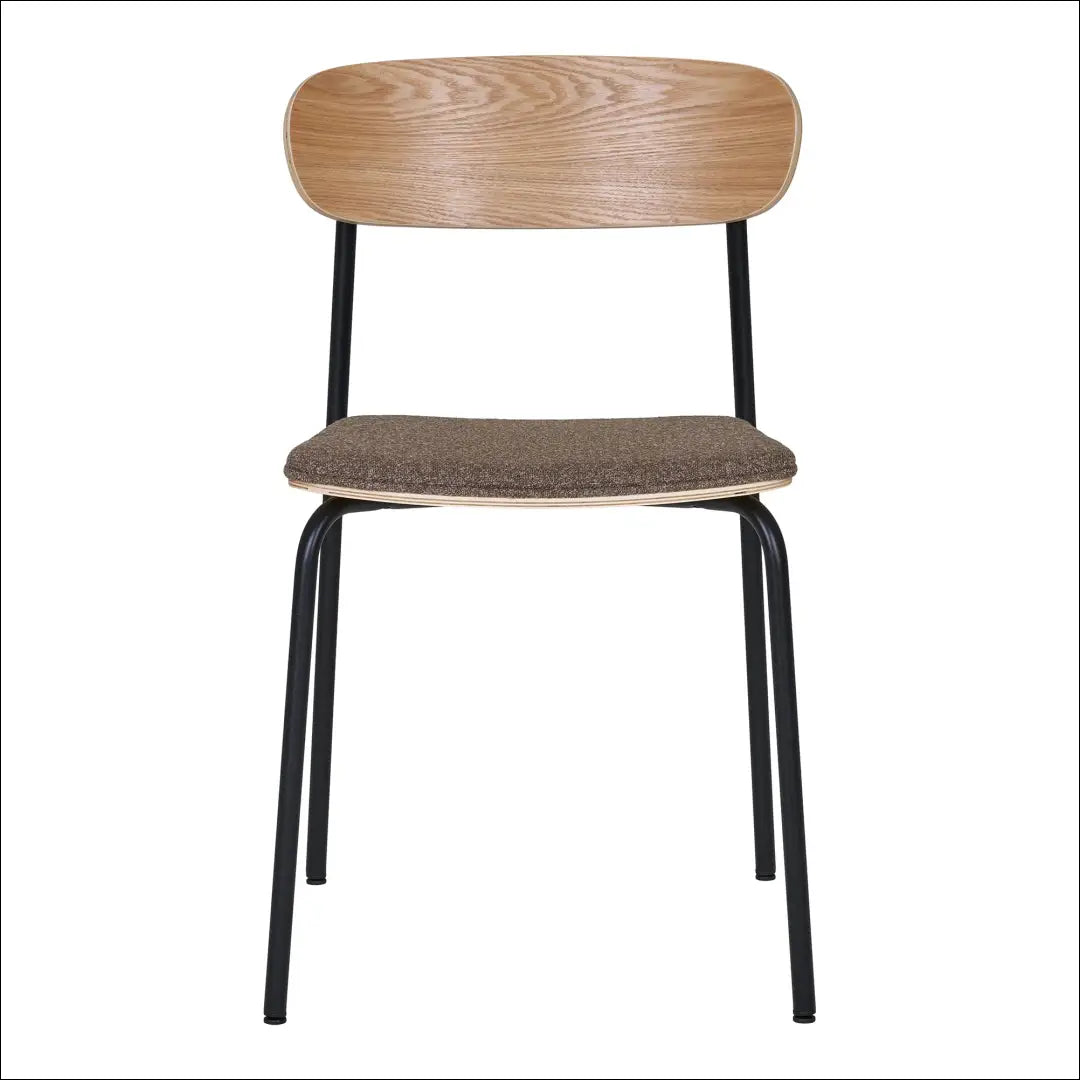 Valgomojo kėdė uosio medienos atlošas ruda sėdynė su juodomis kojelėmis RD066 - €104 Save 15% 100-200, Dining chairs,
