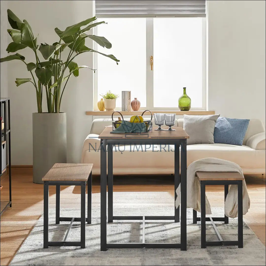 Valgomojo komplektas VI1066 - €106 Save 50% 100-200, __label:Pristatymas 1-2 d.d., color-juoda, color-ruda,
