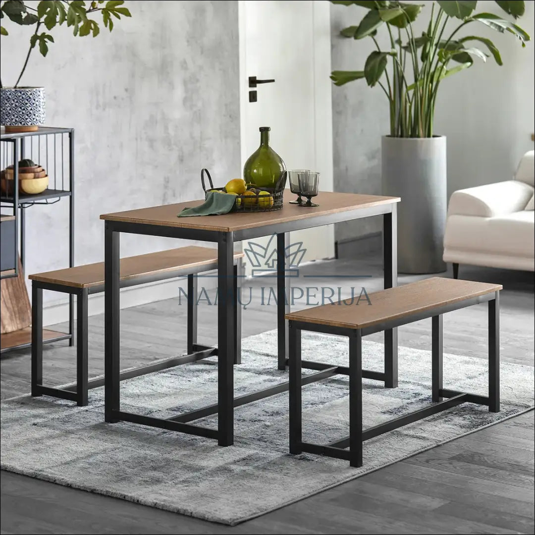 Valgomojo komplektas VI1066 - €106 Save 50% 100-200, __label:Pristatymas 1-2 d.d., color-juoda, color-ruda,