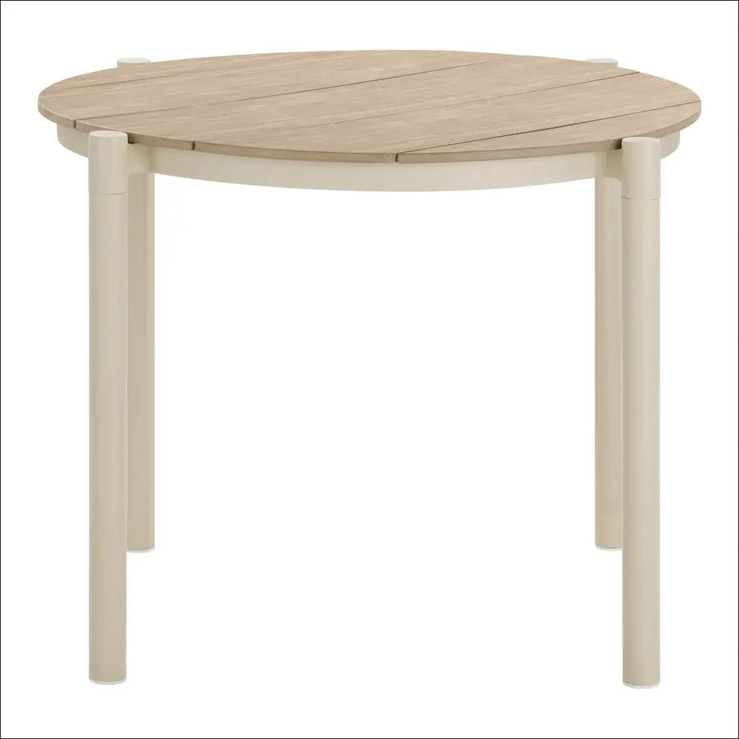 Valgomojo stalas aliuminis/ne mediena smėlio/natūralios spalvos ø90x74 cm RD1098 - €276 Save 15% Dining tables, nordic,