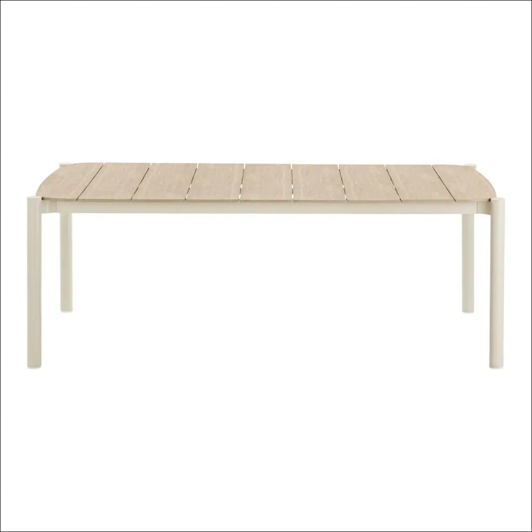 Valgomojo stalas aliuminis/ne mediena smėlio/natūralios spalvos 100x200x74 cm RD1099 - €486 Save 15% Dining tables,