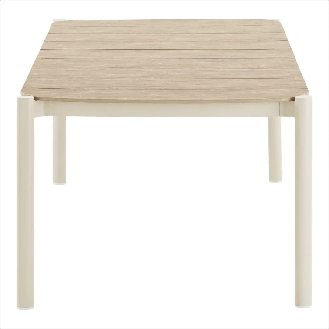 Valgomojo stalas aliuminis/ne mediena smėlio/natūralios spalvos 100x200x74 cm RD1099 - €486 Save 15%