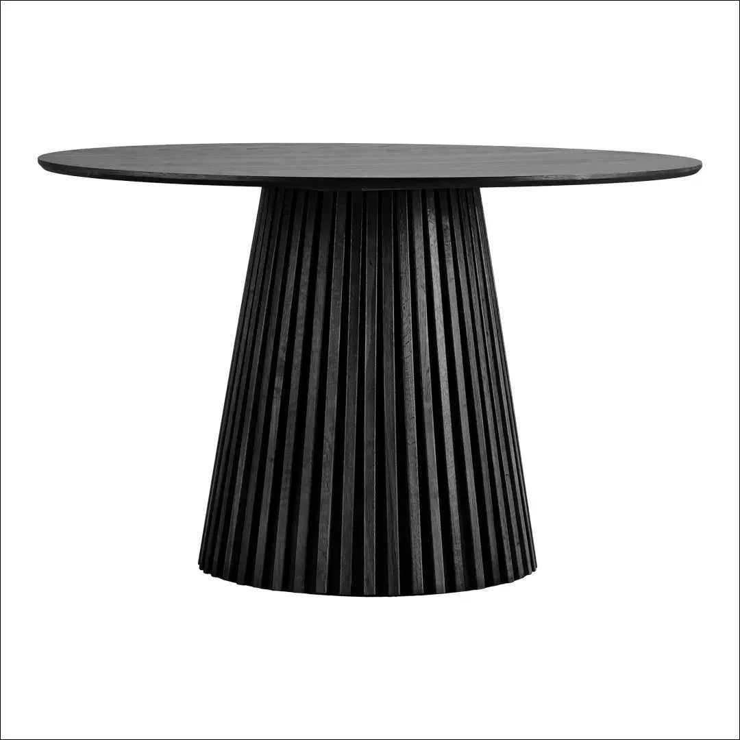 Valgomojo stalas ąžuolo fanera juodas ø120x75 cm RD436 - €666 Save 15% __label:Pristatymas 5-14 d.d., Dining tables,